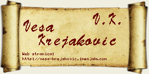 Vesa Krejaković vizit kartica